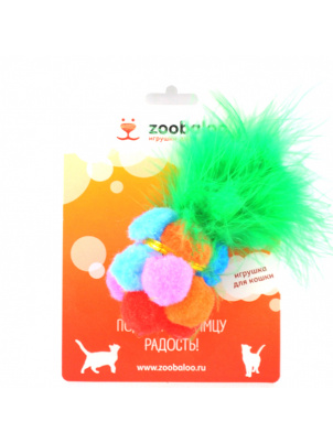 Zoobaloo Разноцветный мягкий мячик с марабу 12 см, арт. 120 
