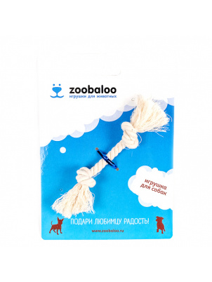 Zoobaloo Грейфер для малых собак из каната, 13 см, арт. 410 