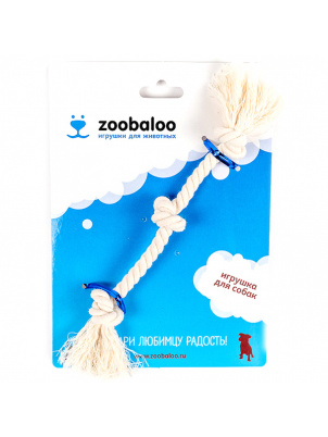 Zoobaloo Грейфер для средних собак из каната Три узла, 21 см, арт. 413 
