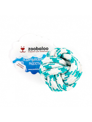Zoobaloo Мяч Кулак обезьяны для собак из шнура 10 см, арт. 435 