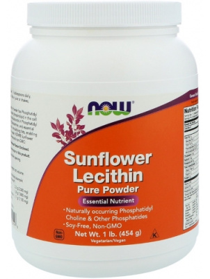 NOW  Sunflower Lecithin Pure Powder 454g 454 г