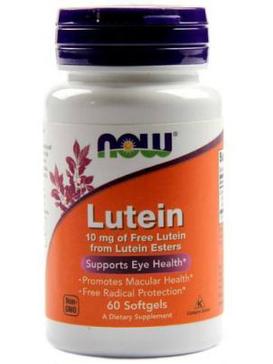 NOW  Lutein 10mg 60 softgels 60 капс.