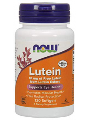 NOW  Lutein 10mg 120 softgels 120 капсул