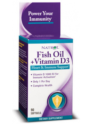 Natrol Fish Oil + Vitamin D3 90 Softgel 90 капс.