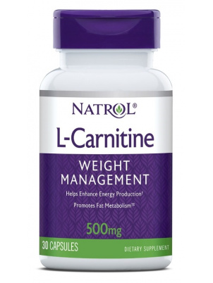 Natrol L-carnitine 500mg 30caps 30 капс.