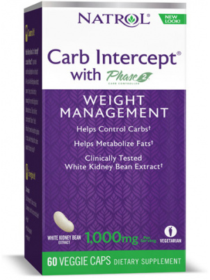 Natrol Carb Intercept 3 with Phase2®+Cr 3 Green Tea 60caps 60 капсул
