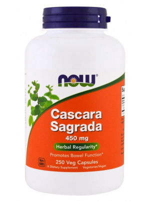 NOW  Cascara Sagrada 450mg 250 cap 250 капсул