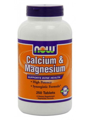 NOW  Calcium & Magnesium 250mg 250 tab 250 таблеток