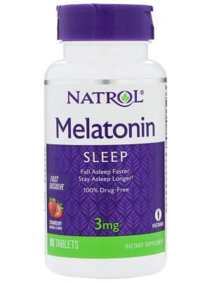 Natrol Melatonin 3mg Fast Dissolve 90tab 90 таб.