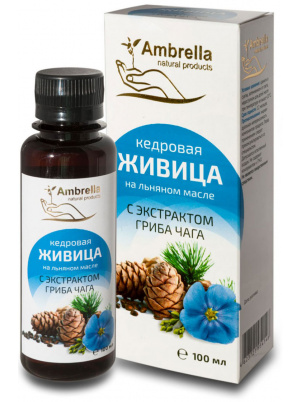 Ambrella Живица кедровая на льняном масле с экстрактом гриба чага 100 мл 100 мл