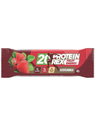 ProteinRex Протеиновый батончик 20%  Fruit Energy 40g Клубника 40 г