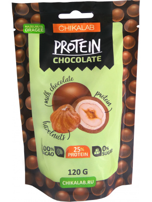 CHIKALAB Драже Protein Cocolate Фундук в шоколаде 120g