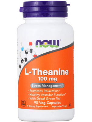 NOW   L-Theanine 100 mg 90 cap 90 капс