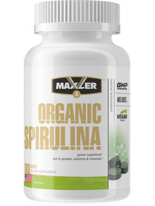 Maxler Organic Spirulina 500 mg 180 tab 180 таб