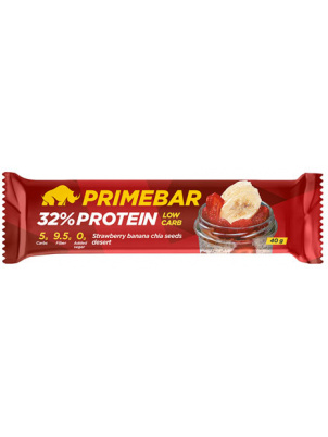 Prime Kraft 32% Protein Low Carb клубнично-банановый дессерт 40g 40 г