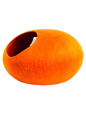 Zoobaloo Домик-слипер, круглый, размер L, без ушек, оранжевый арт 966 