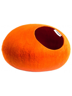 Zoobaloo Домик-слипер, круглый, размер L, без ушек, оранжевый арт 966 