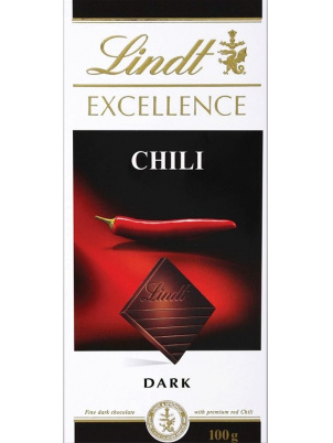 LINDT Excellence горький шоколад с экстрактом перца чили 100г 100 г