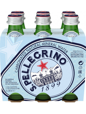 San Pellegrino Вода  минеральная, газированная  6шт x 250мл 6 шт