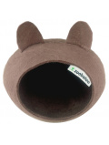 Zoobaloo Домик для грызунов, с ушками, какао, XS, арт. 687