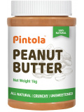 PINTOLA Арахисовая паста  Crunchy Natural  (с кусочками арахиса, без сахара) 100% арахис, 1000г