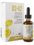 Maxler D3+K2 Vitamin Complex 60ml Lemon