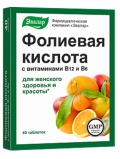 Эвалар Фолиевая кислота с витаминами B12 и B6