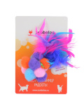 Zoobaloo Разноцветный мягкий мячик с пером 15 см, арт. 116