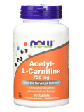 NOW  Acetil-L-Carnitin 750mg 90 tab