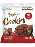 Solvie  Печенье протеиновое 50гр  шоколадное с клюквой