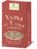 Оргтиум Хлопья 4 злака (овес, рожь, спельта, полба), 335г