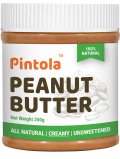PINTOLA Арахисовая паста  Creamy Natural (без сахара) 100% арахис, 350г