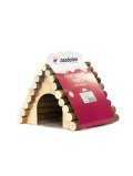 Zoobaloo Домик для грызунов треугольный средний, 18х15х15см, арт.606