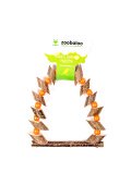 Zoobaloo Игрушка для птиц Качели c бусинками для средних птиц 28х15см, арт.5371