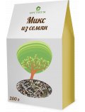 Оргтиум Микс из семян 200г (лен темный и светлый, кунжут темный и светлый, тыквенные и подсолнуха семечки) 