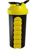 Be First Шейкер 800мл  Желтая крыжка, желтая таблетница  (TS-1025)