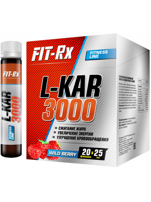 FIT-Rx L-Kar 3000 Box 20amp x 25ml 20 флаконов по 25 мл