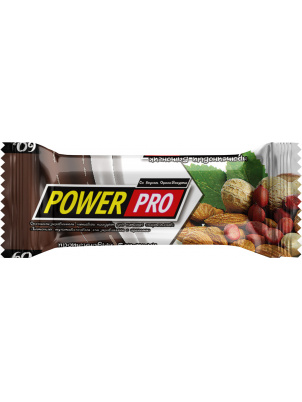 Power Pro  Протеиновый батончик с цельными орехами POWER PRO 60г Орех-йогурт 60 г
