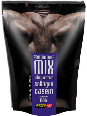 Power Pro  PROTEINPOWER MIX + Collagen + Casein 1000g 1000 г
