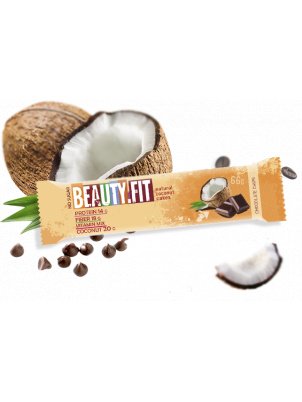 Beauty Fit Натуральные низкоуглеводные кокосовые пирожные с протеином 66гр Шоколадные чипсы 66 г