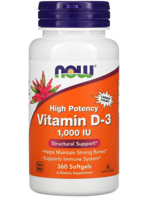 NOW  NOW / Vitamin D-3 1000 ME 360 cap 360 капс.