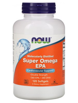 NOW  Super Omega EPA 1200 mg 360/240  120 softgel 120 капсул