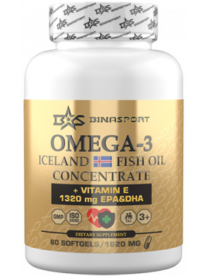 BinaSport Омега-3 Iceland Fish Oil 1620mg 60cap 60 капсул
