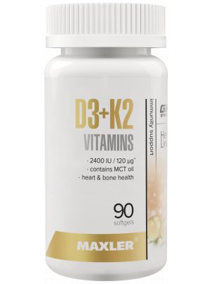 Maxler Vitamin D3 + K2 90 softgels 90 капсул