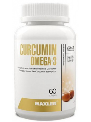 Maxler Curcumin Omega 3 turmeric root extract MERIVA®  60 softgels 60 капсул