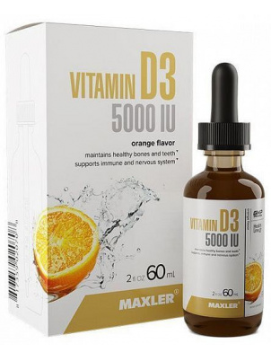 Maxler Vitamin D3 5000 IU drops 60ml (65 g)  Апельсин 60 мл