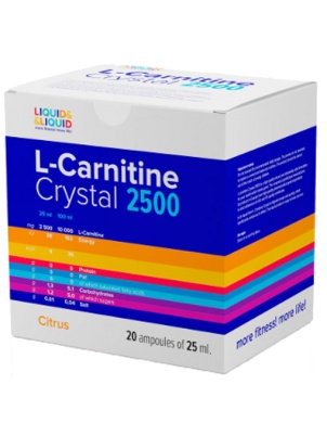 Liquid&Liquid L-Carnitine Crystal 2500 Box 20amp x 25ml