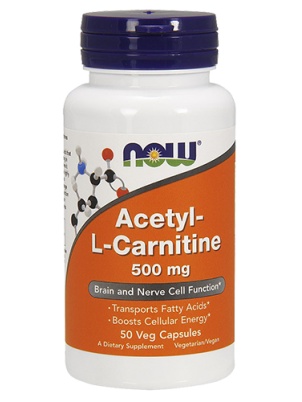 NOW  Acetil L-Carnitine 500mg 50 cap 50 капсул