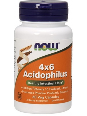 NOW  4X6 Acidophilus 120 cap 120 капс.