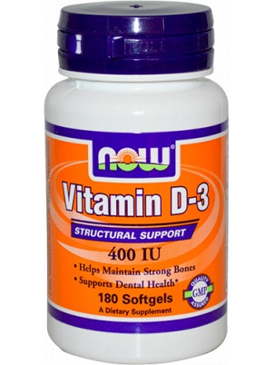 NOW  Vitamin D-3 400 180 cap 180 капс.